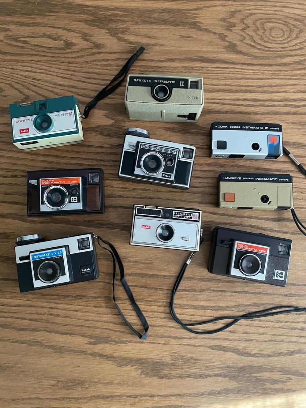 Vintage Kodak Instamatic Collection Of 9 Vintage Film Camera Lot